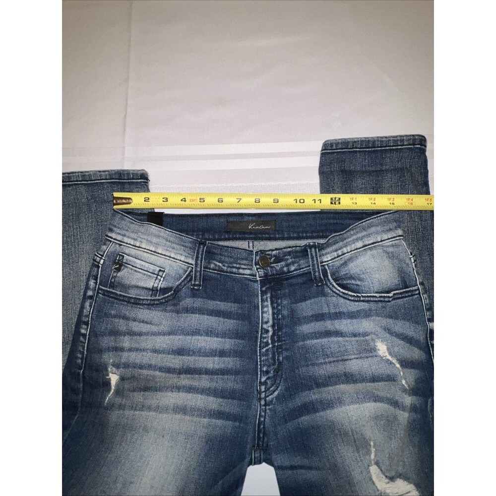 Kancan Moto Woman’s Skinny Stretch Blue Jeans Distressed Size W11/29 - Picture 8 of 11